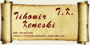 Tihomir Keneški vizit kartica